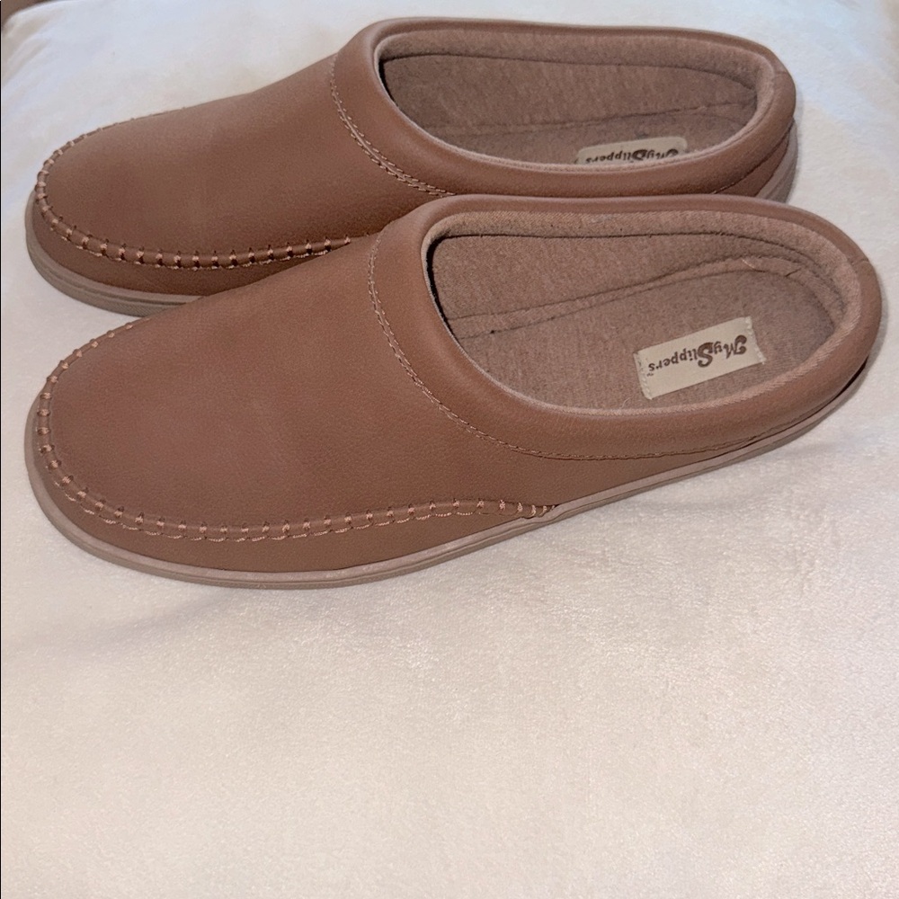 My Slippers from My Pillow Men's Size 12 Brown Leather Slippers Hardly Worn - Picture 3 of 6